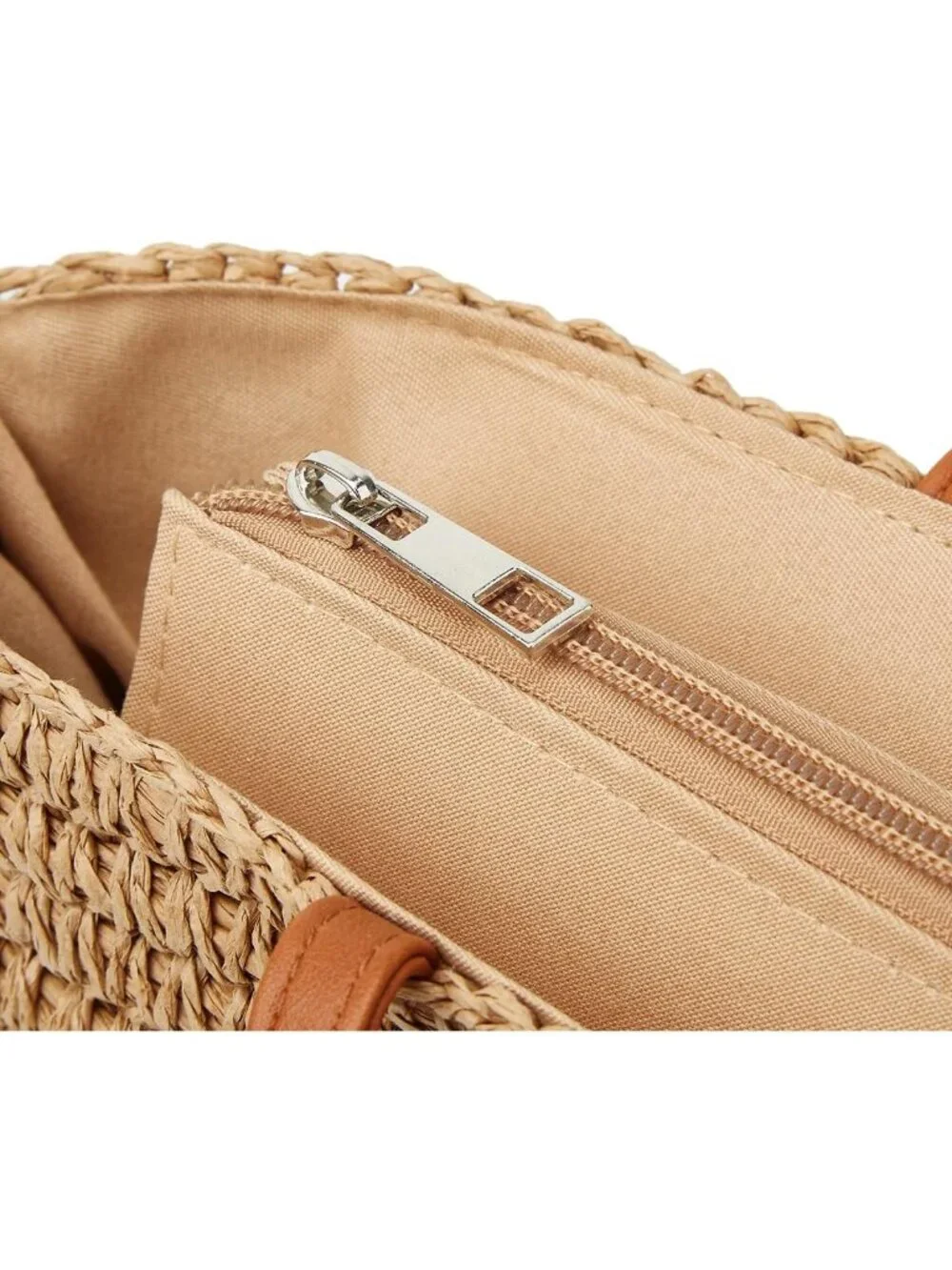 Large Hand-Woven Straw Beach Tote Bag for Women - Stylish Vacation Purse with